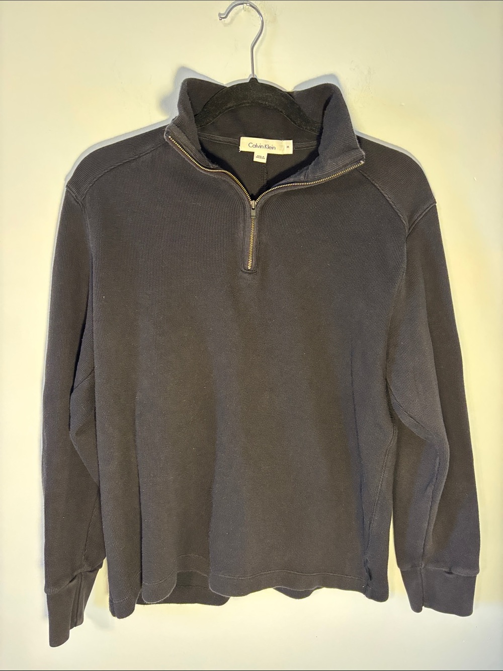 Calvin Klein Men's Black Quarter-Zip Pullover